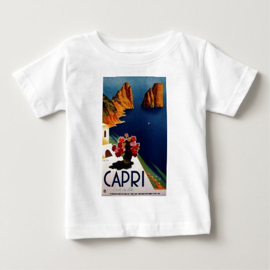 ヴィンテージ カプリ イタリア 旅行 ベビーTシャツ (正面)