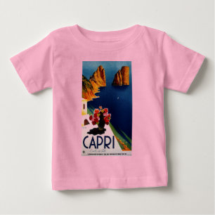 ヴィンテージ カプリ イタリア 旅行 ベビーTシャツ