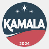 ヴィンテージ カマラ・ハリス 2024 大統領選挙 ラウンドシール (正面)