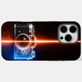 ヴィンテージ カメラの青写真 Case-Mate iPhoneケース (裏面 (横))