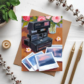 ヴィンテージ カメラ 水彩 懐かしい 絵はがき