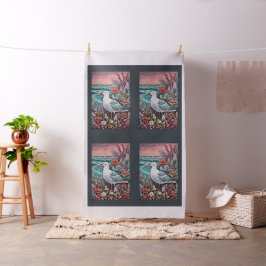 ヴィンテージ カモメ 海岸 ガーデン カット&ソー ファブリック