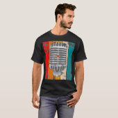 ヴィンテージ カラオケ マイク ギフト Tシャツ (正面フル)