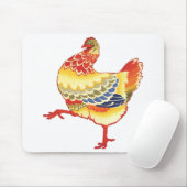 ヴィンテージ カラフルな納屋の鶏 マウスパッド (マウス)