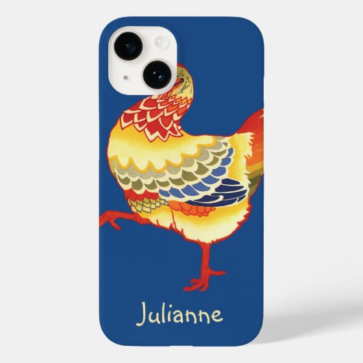 ヴィンテージ カラフルな納屋の鶏 Case-Mate iPhoneケース (裏面)