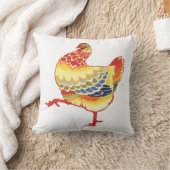ヴィンテージ カラフルな農場のニワトリ クッション (ブランケット)