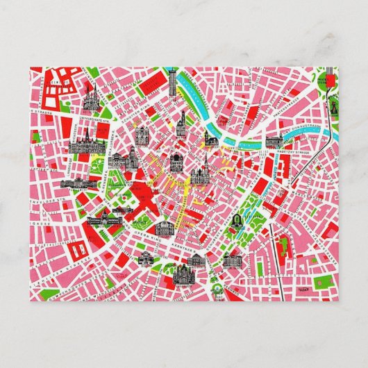 ヴィンテージ カラフル ウィーン ポストカード (正面)