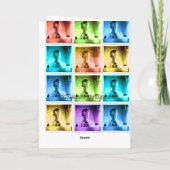 ヴィンテージ カラフル カメラ ガイ セイ チーズ ヴィンテージ カード (裏面)