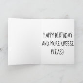 ヴィンテージ カラフル カメラ ガイ セイ チーズ ヴィンテージ カード (内部)