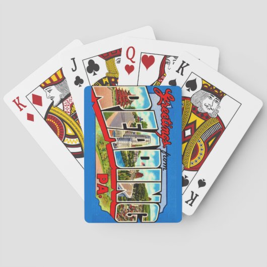 ヴィンテージ カラフル 読み物 遊戯用 トランプ (裏面)