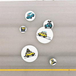 ヴィンテージ カラー おもちゃの車 テーブル コンフェッティ