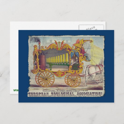 ヴィンテージ・カリオペのアパレルとギフト関連のアートワーク ポストカード (正面/裏面)