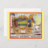 ヴィンテージ・カリオペ・サーカスのポスター・ファーザーズ・デイ ポストカード (正面/裏面)