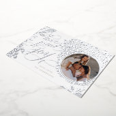 ヴィンテージ カリグラフィー ラブ・ジョイ・ピース 1枚の写真 箔シーズンカード (回転した状態)