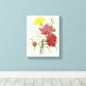 ヴィンテージ カルナション ディアントゥス ガーデン フラワーズ ルドゥート, キャンバスプリント (インサイチュ (ウッドフロア))