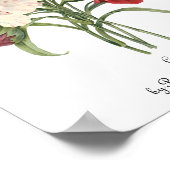 ヴィンテージ カルナション ディアントゥス ガーデン フラワーズ ルドゥート, ポスター (角)