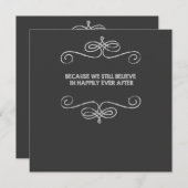 ヴィンテージ・カルボードの後で幸せに結婚なる 招待状 (正面/裏面)