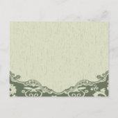 ヴィンテージ カントリー グリーン ペコック  セーブ ザ デート 案内ポストカード (裏面)