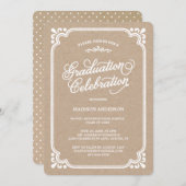 ヴィンテージ カントリー | 卒業招待状 招待状 (正面/裏面)