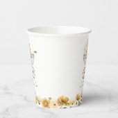 ヴィンテージ カート ブルー フラワーベビーシャワーカップ 紙コップ (左)