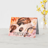 ヴィンテージ カード (黄色い花)