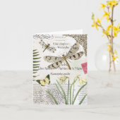 ヴィンテージ カード (黄色い花)