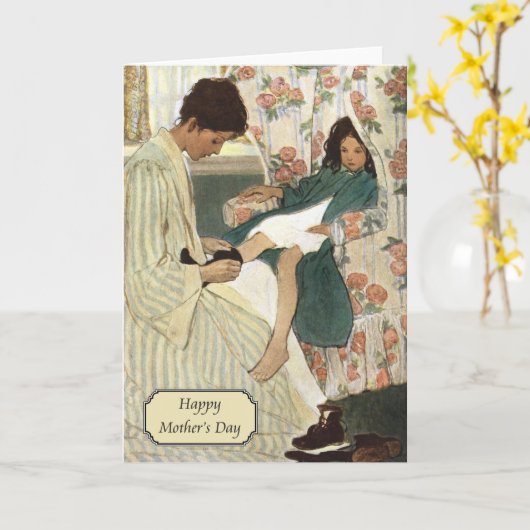 ヴィンテージ カード (黄色い花)