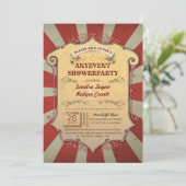 ヴィンテージ カーニバル どんなパーティーやシャワーの招待状も 招待状 (スタンド正面)