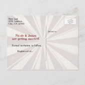 ヴィンテージ カーニバル エレガント ポストカード Save the Date (裏面)