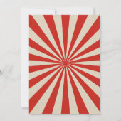 ヴィンテージ カーニバル サーカス & 動物の誕生日 サンキューカード (裏面)