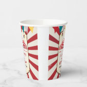 ヴィンテージ カーニバル サーカス 誕生日パーティー 紙コップ (左)