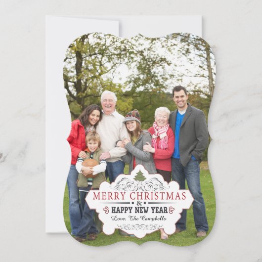 ヴィンテージ カーブ シェイプ フォト カード (正面)