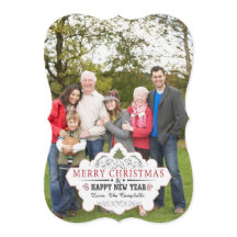 ヴィンテージ カーブ シェイプ フォト カード