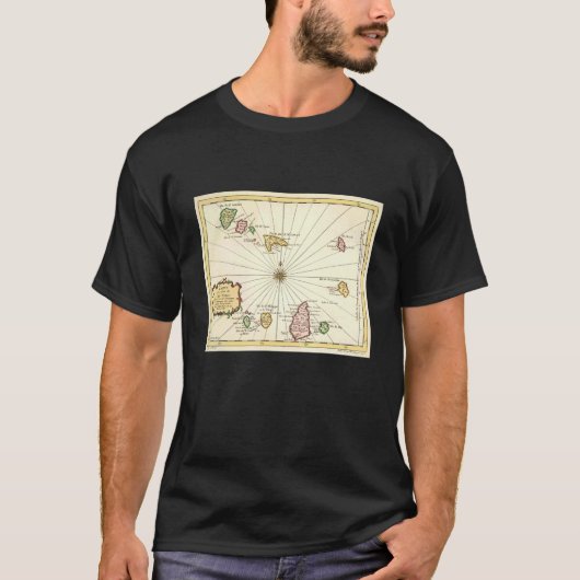 ヴィンテージ カーボベルデ島地図 1746 Tシャツ (正面)