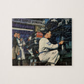 ヴィンテージ カー 修理 サービス ビジネス 自動車 整備士 ジグソーパズル (横)