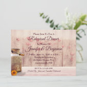 ヴィンテージ&カ素朴ントリー結婚式リハーサルディナー 招待状 (スタンド正面)