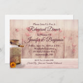 ヴィンテージ&カ素朴ントリー結婚式リハーサルディナー 招待状 (正面/裏面)