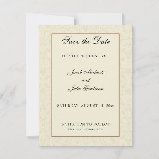 ヴィンテージ・カ結婚トリックの宗教的な救い セーブザデート (裏面)