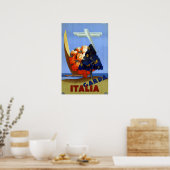 ヴィンテージ ガルダ イタリア ヨーロッパ 航空旅行 ポスター (キッチン)