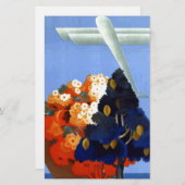 ヴィンテージ　ガルダ　イタリア　ヨーロッパ　航空旅行 便箋 (正面/裏面)