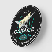 ヴィンテージ·ガレージ·レトロルック·アニー·ネーム·スローガン·デート ラウンド壁時計 (傾斜)