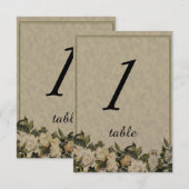 ヴィンテージ ガーデニア ウェディング テーブル カード (正面/裏面)