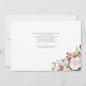 ヴィンテージ ガーデン フローラル フォト アニバーサリー 招待状 (裏面)