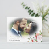 ヴィンテージ ガーデン フローラル フォト  サンクス カード (スタンド正面)