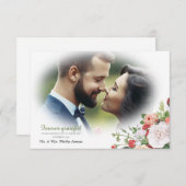 ヴィンテージ ガーデン フローラル フォト  サンクス カード (正面/裏面)