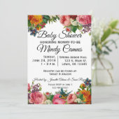 ヴィンテージ·ガーデン·ベビー·シャワーの招待 招待状 (スタンド正面)
