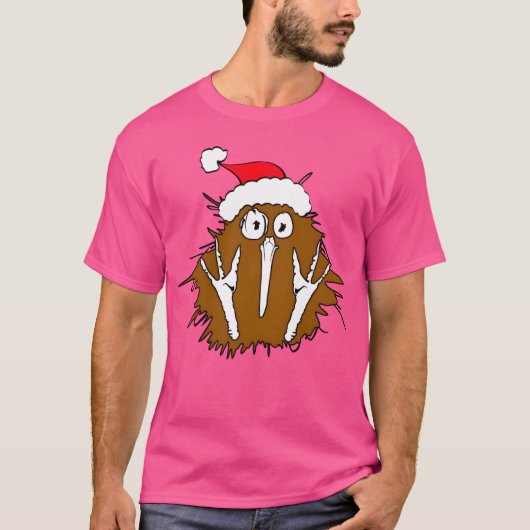 ヴィンテージ キウイ 鳥 クリスマス Tシャツ (正面)