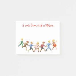 ヴィンテージ キッズ アート 先生からのパーソナライズされたメッセージ ポストイット