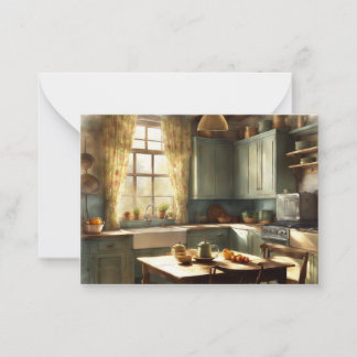 ヴィンテージ キッチン ブランク ノート カード