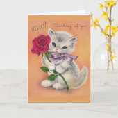 ヴィンテージ – キットンがバラを提供 カード (黄色い花)